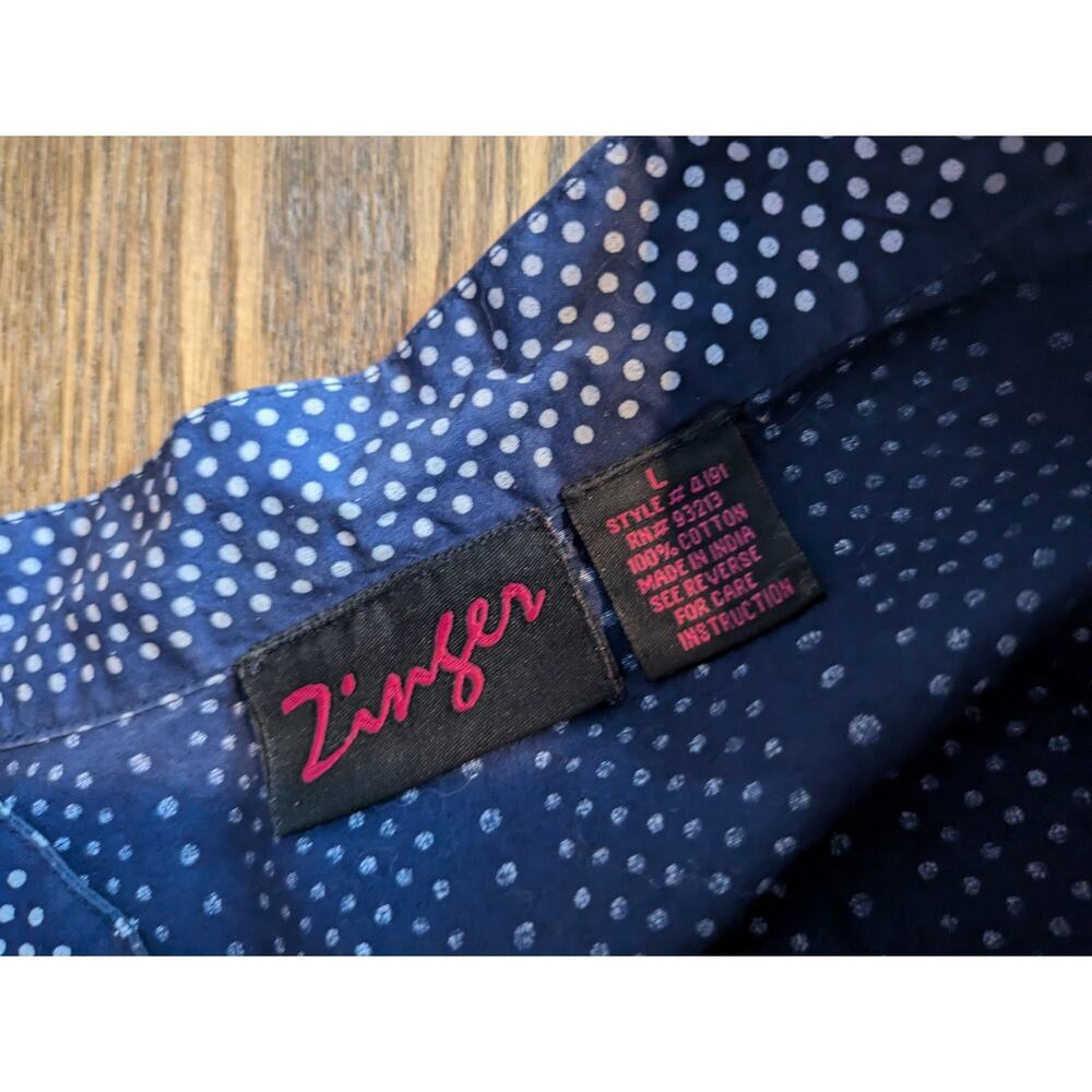 Zinger Vintage style thank you find at least one you blue top Size L - Picture 8 of 10
